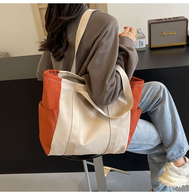 Oversize Designer Tote Bag Canvas