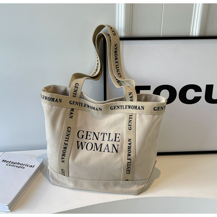 Waxed Canvas Tote Bag With Zipper