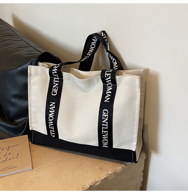 Canvas Tote Bag With Shoulder Strap